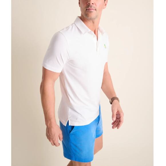 NEW CHUBBIES Men's White The Complete Outfit 2.0 Performance Polo Shirt Size L - Picture 3 of 7